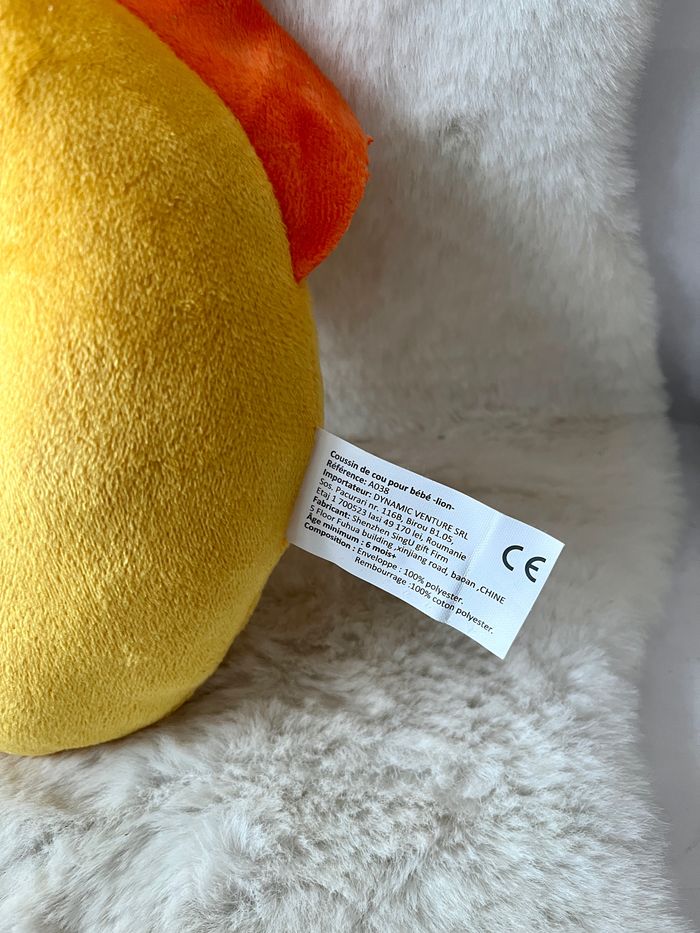 Coussin cervical, coussin de voyage, coussin tour de cou lion pour enfant - photo numéro 2