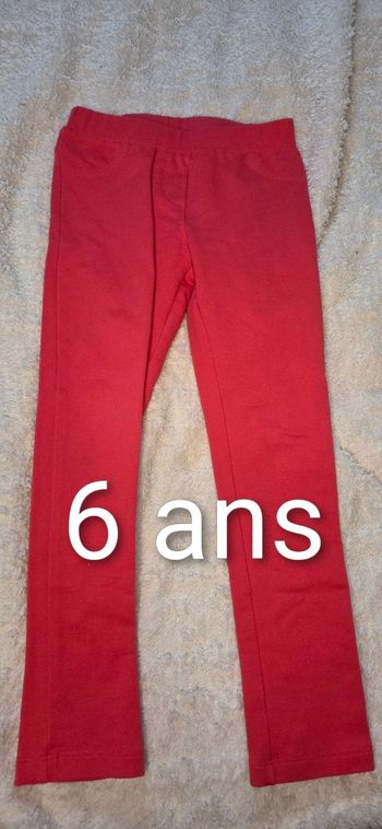Legging rouge 6 ans influx