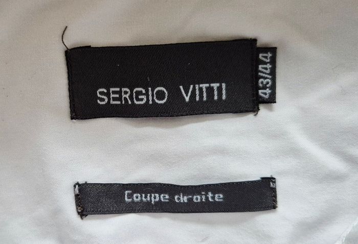 Chemise blanche Sergio Vitti - Coupe droite - Taille 43/44 (XL) - photo numéro 3