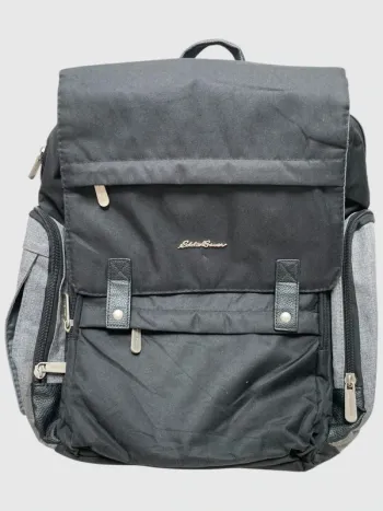 Eddie Bauer Backpack Maternity Pregnant Baby black grey 18L waterproof