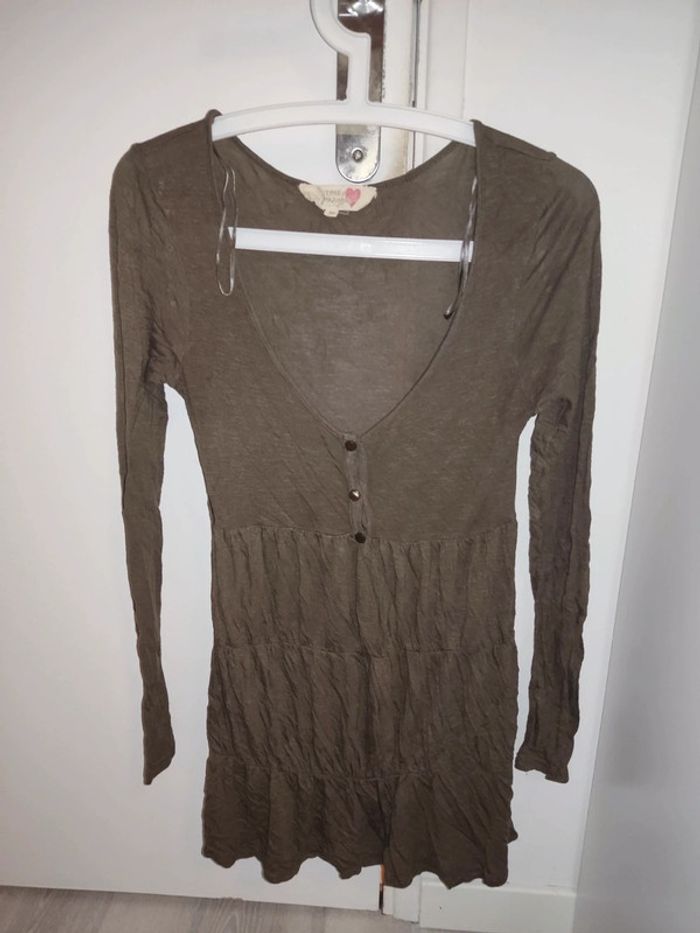 Tunique longue marron Jennifer taille m