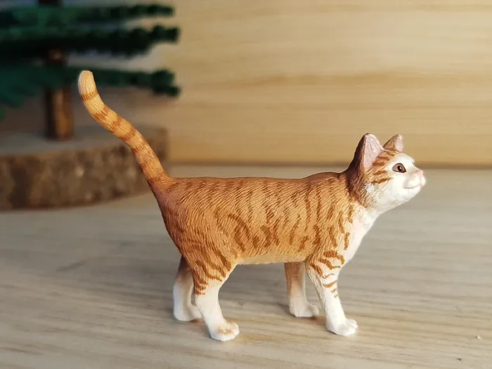 Schleich chat roux et blanc Figurine Animal domestique - photo numéro 2