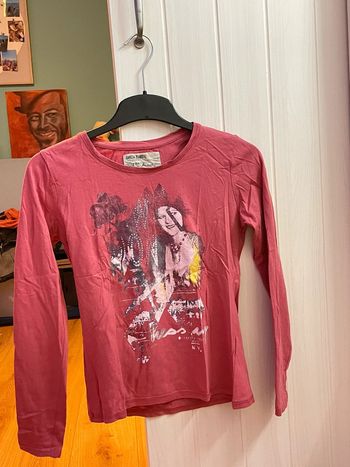 T shirt à longue manche Garcia jeans rose 164/170