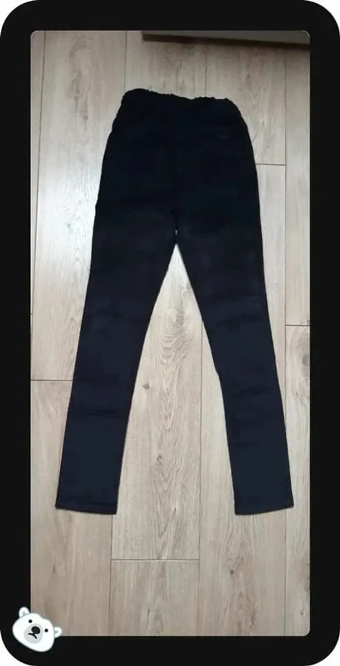 Pantalon tregging velours noir tape à l'oeil 12 ans neuf - photo numéro 3
