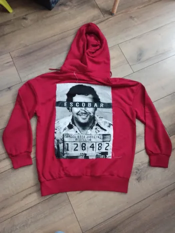 Sweat/pull à capuche homme bordeaux M