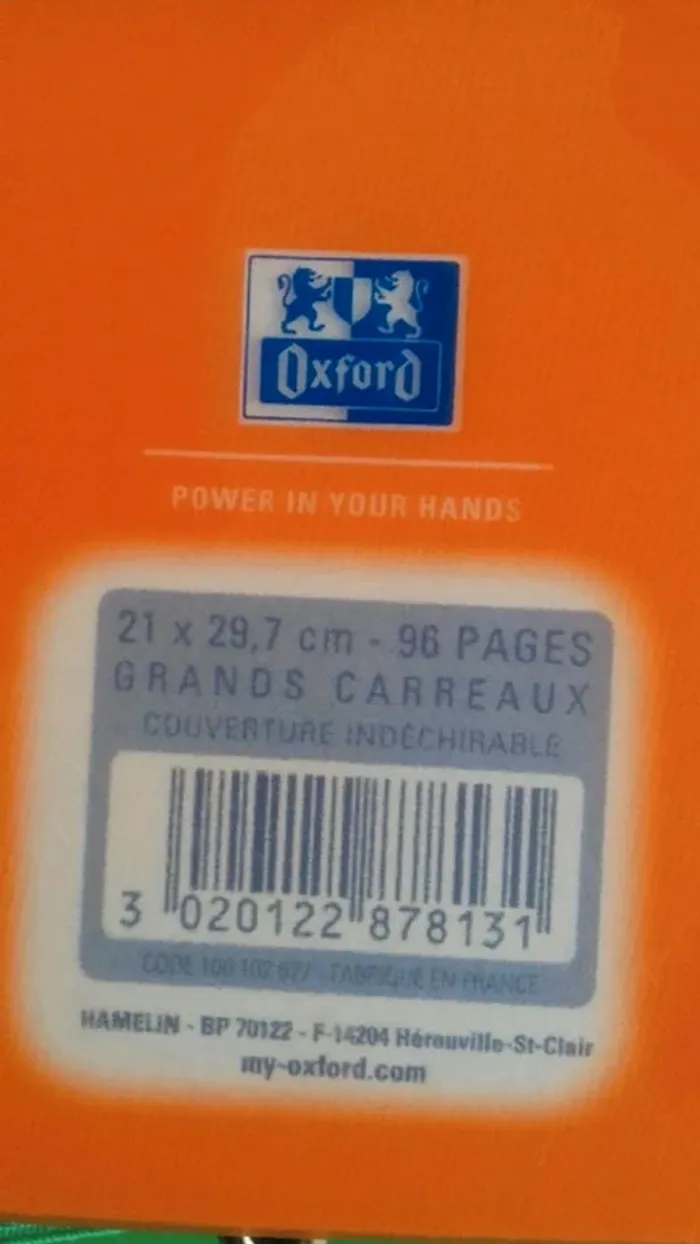 Lot fournitures scolaires OXFORD neuf cahier et chemise (pochette) - photo numéro 2