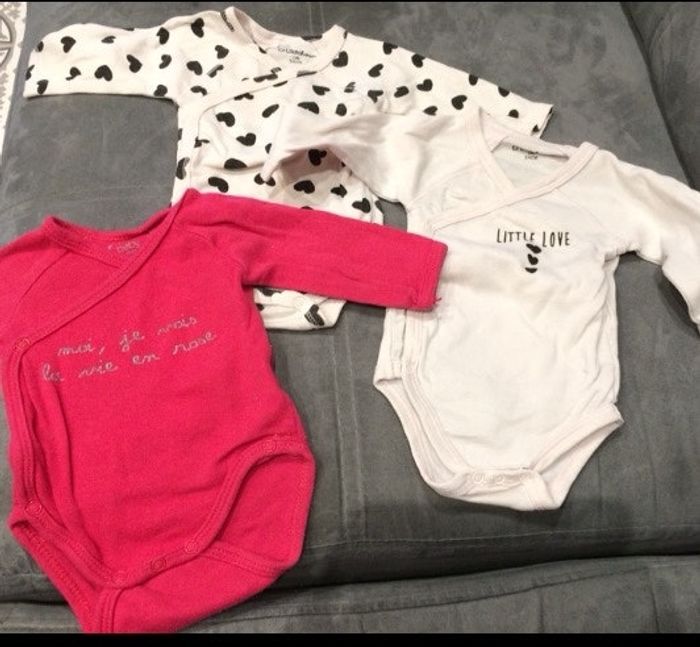 Lot de 3 bodys manches longues