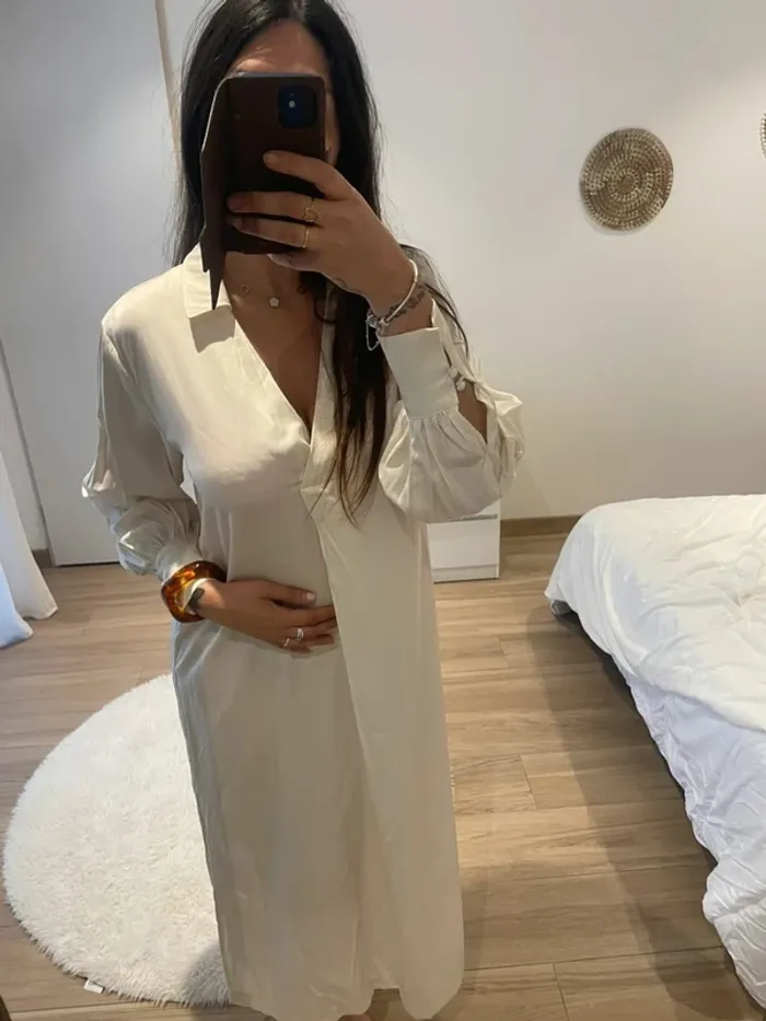 Robe longue satin H&M - photo numéro 5