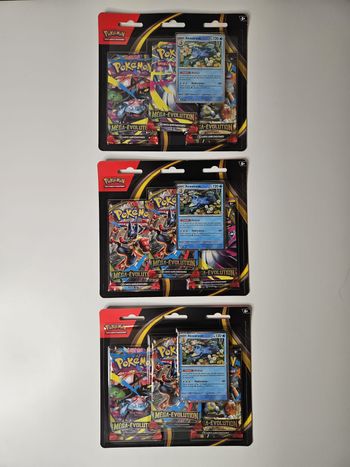 3 tripack scellé Méga-Évolution illustration Akwakwak