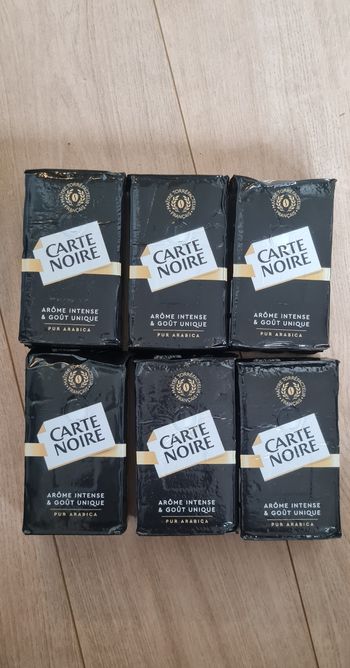 Lot de 6 paquets de café moulu carte noire 