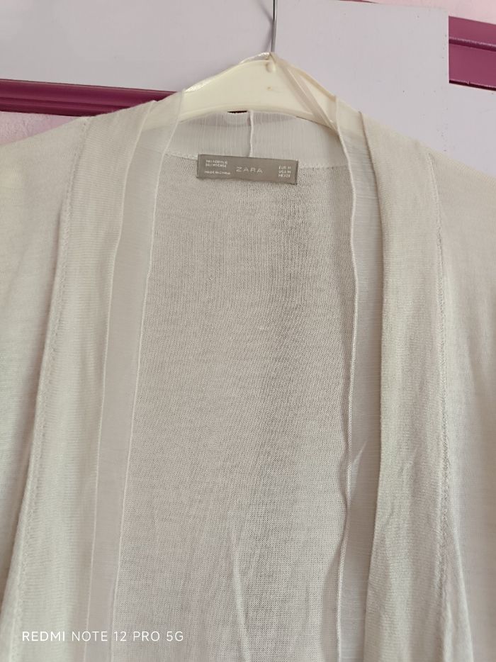Gilet écru long Zara T.M (38) - photo numéro 3
