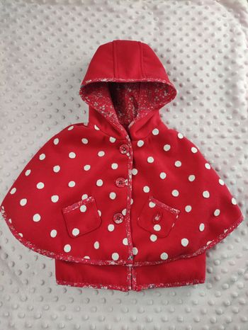 Manteau pocho rouge sergent major taille 6 mois 