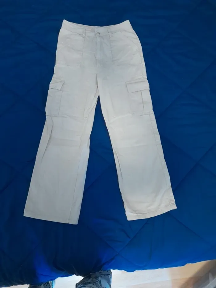 Pantalon cargo beige taille 12 ans - photo numéro 2