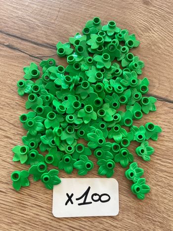Lot de 100 feuille plate LEGO verte réf 6182261