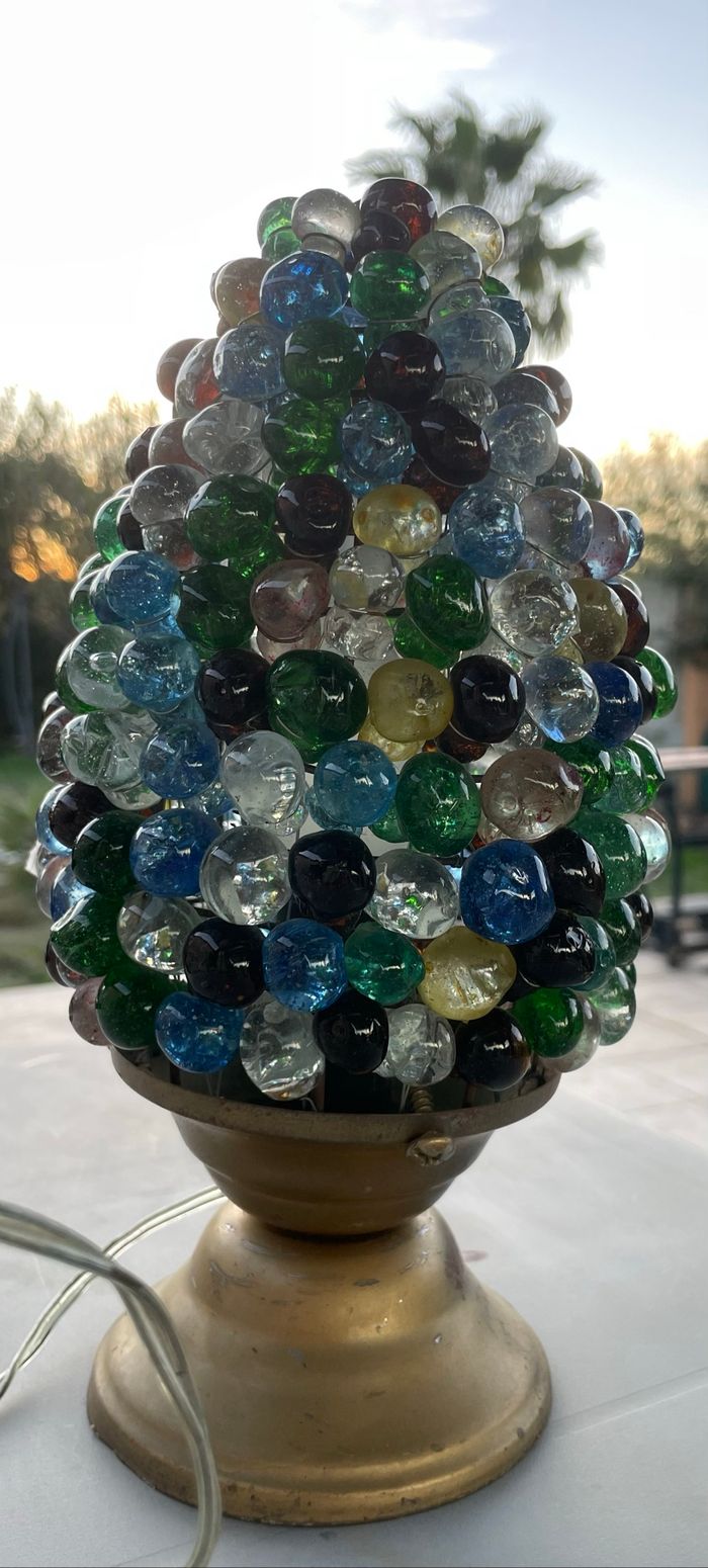 Lampe de chevet en verre grappes de raisin - photo numéro 2