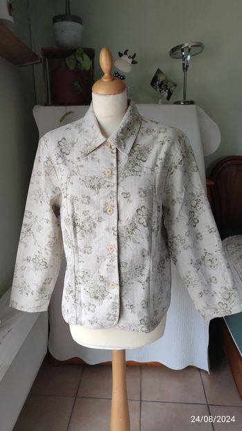 Veste beige imprimé floral LEWINGER