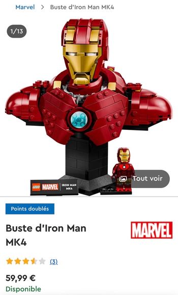 Lego 76327 iron man neuf non ouvert