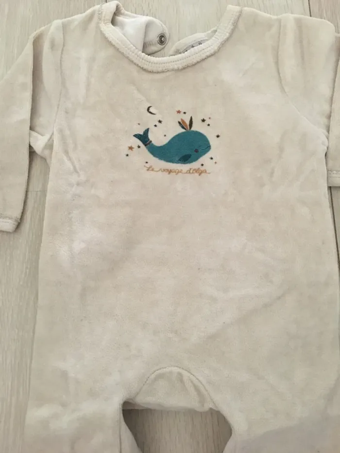 Pyjama velours 6 mois moulin Roty - photo numéro 2