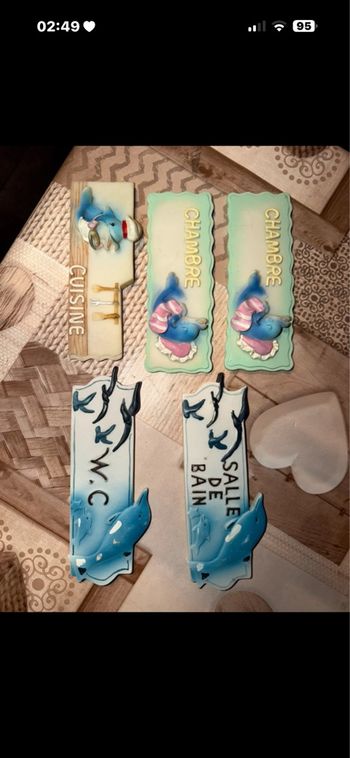 Plaque  porte décoratif 