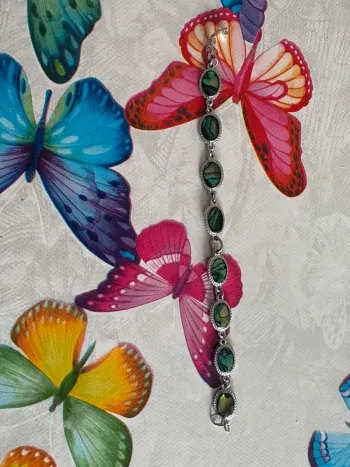 Bracelet pierre verte