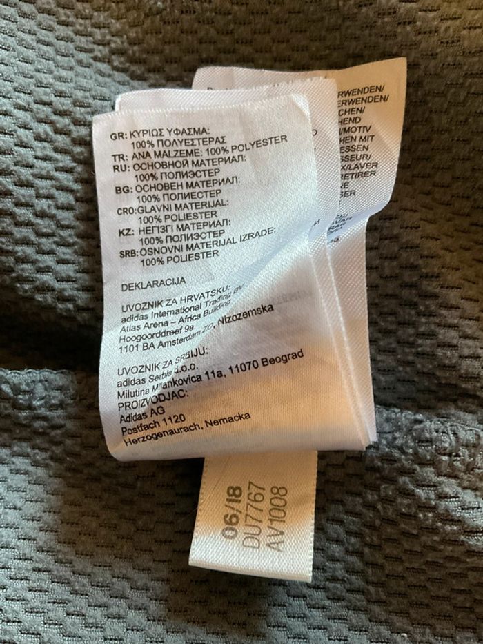 Sweat zippé à capuche pour homme Adidas gris foncé taille L 193 - photo numéro 16