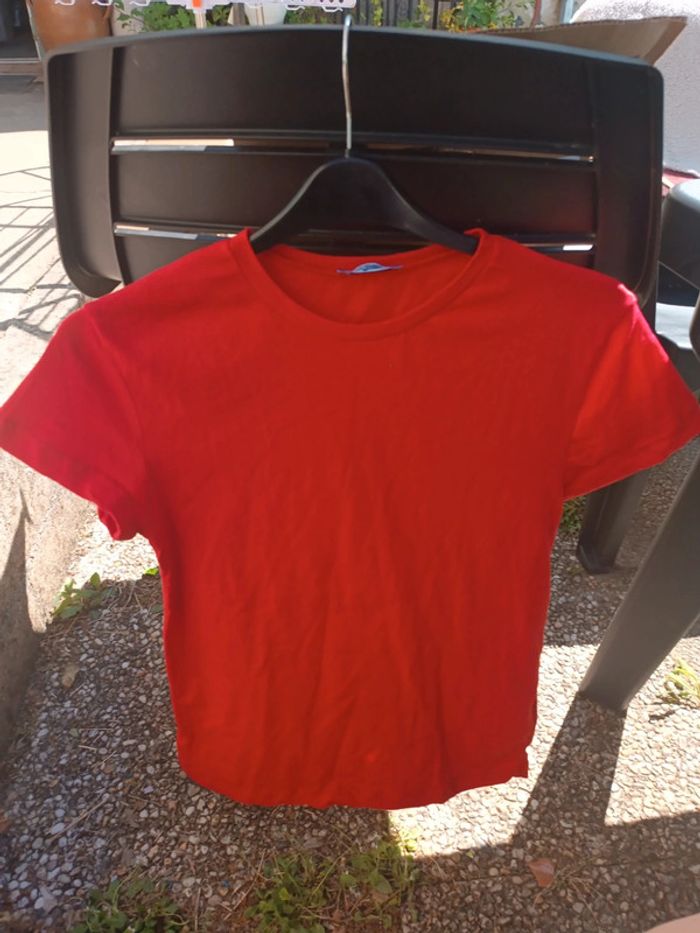 T-shirt garçon été rouge - photo numéro 7