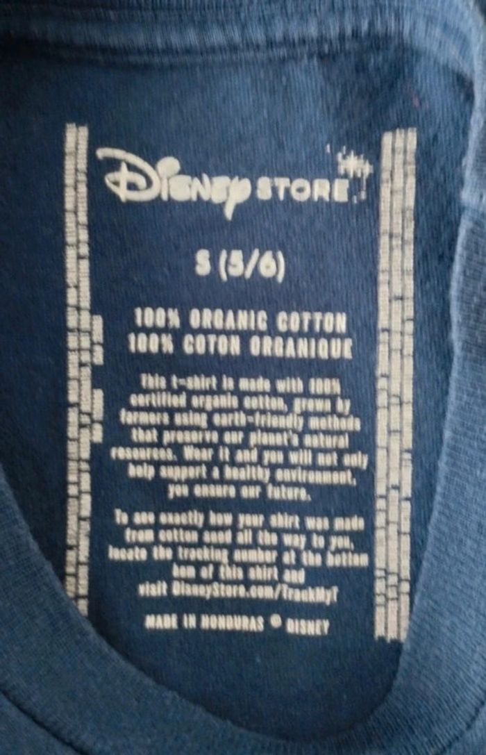 Tee-shirt manches courtes bleu Disney store taille 5-6 ans - photo numéro 3