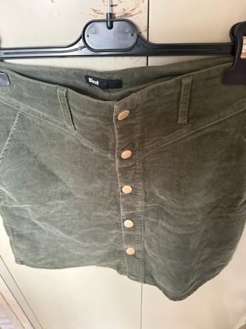 Jupe|velours|kaki