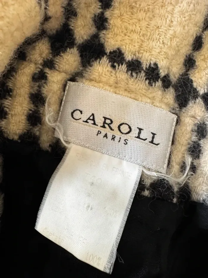Ensemble haut et jupe Caroll taille 40 100% laine 52cm longueur jupe - photo numéro 3