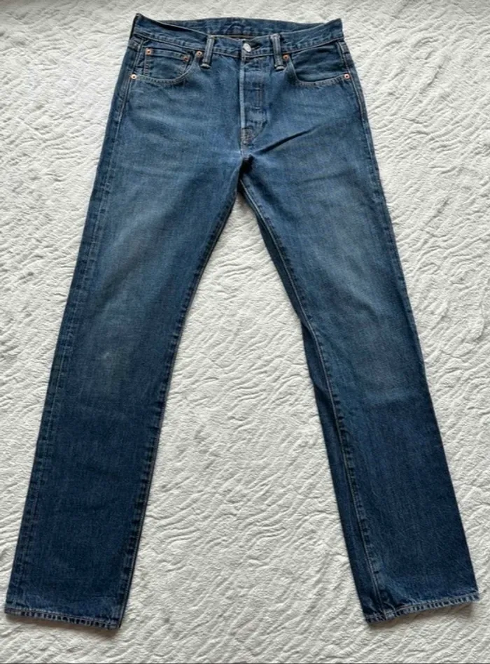 Jean Levi’s 501 bleu coupe straight droite fuselé taille M/40 W40 L32 homme - photo numéro 4