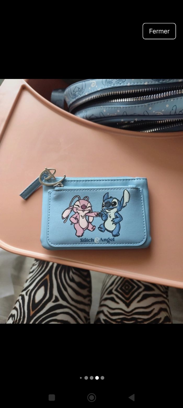 Sac bandoulière + porte monnaie stitch - photo numéro 6