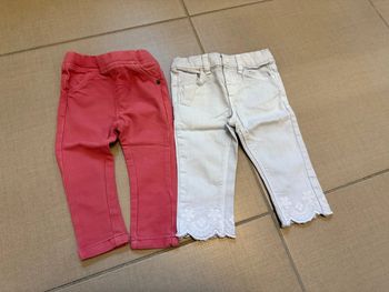 Lot 2 pantalons fille 9 mois Verbaudet