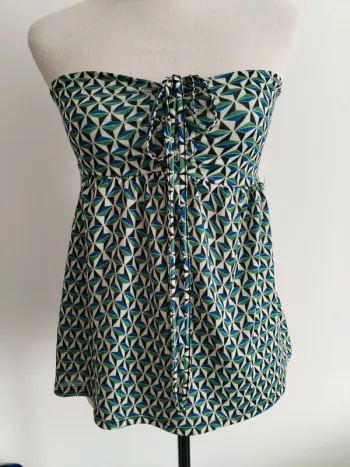 Top bustier Cache Cache motif géométrique taille S