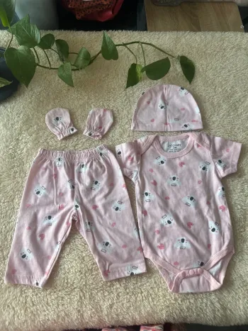 Ensemble koala body legging bonnet et moufle