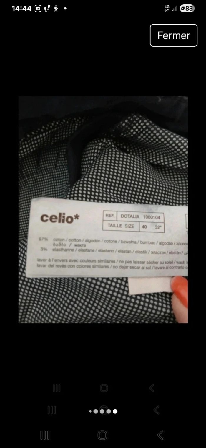 Pantalon chino Taille 40, marque Celio - photo numéro 6
