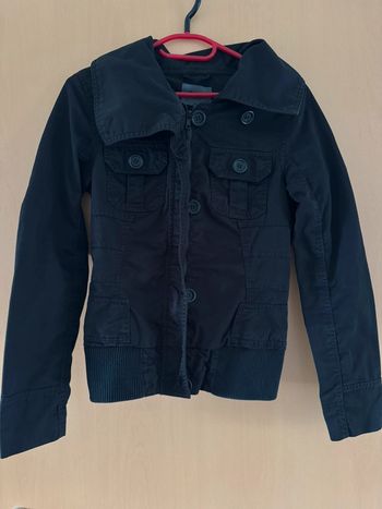 Veste only noir à grand col