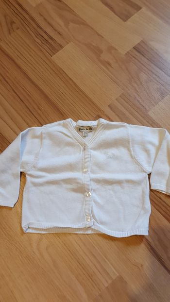 gilet grain de blé beige écru