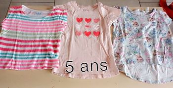 Lot 6 t-shirts manche courte fille