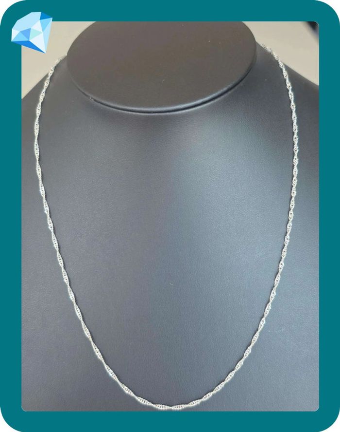 Collier maille Torsadé 1,6mm 45cm - photo numéro 2