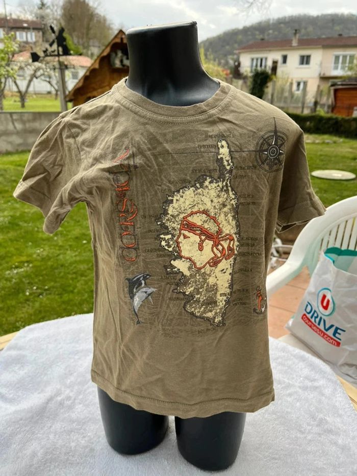 T shirt corsica vert taille 5/6 ans