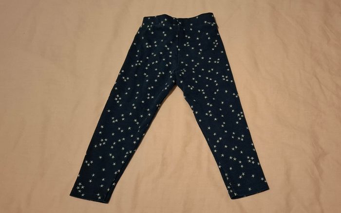 Leggine laine bleu foncé blanc 3 ans petit Okaidi - photo numéro 3