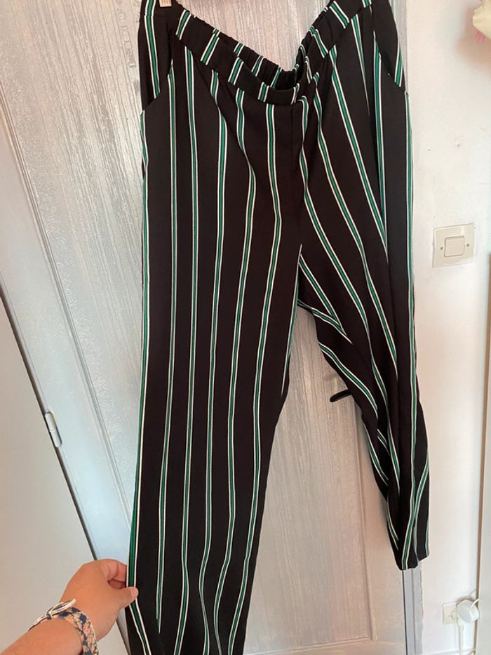Pantalon rayé vert - photo numéro 5