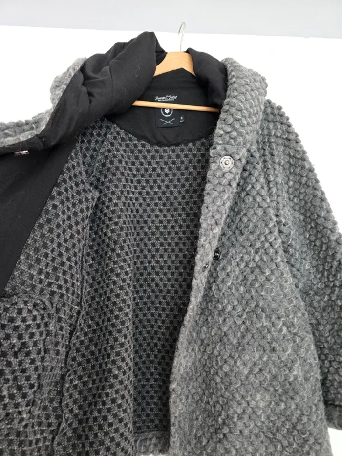 Manteau gris chiné très chaud - photo numéro 2
