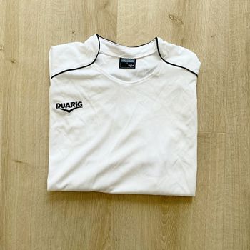 Duarig Action Maillot de Sport Blanc Training Homme Exclusive Vintage Sportwear en très bon état (Taille L)