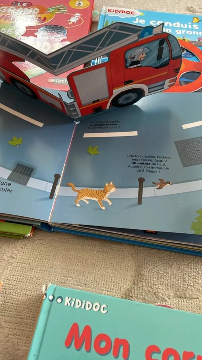 Lot de 9 livres Kididoc Nathan – livres interactifs enfants - photo numéro 3