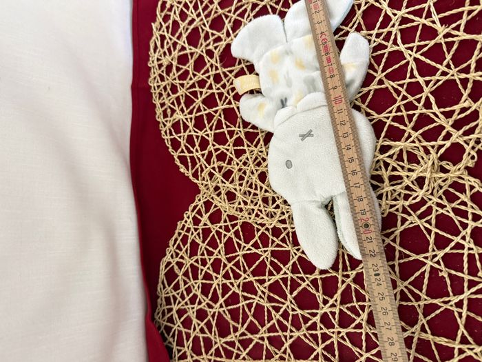 Doudou Lapin blanc vert jaune Nijntje Miffy - photo numéro 2