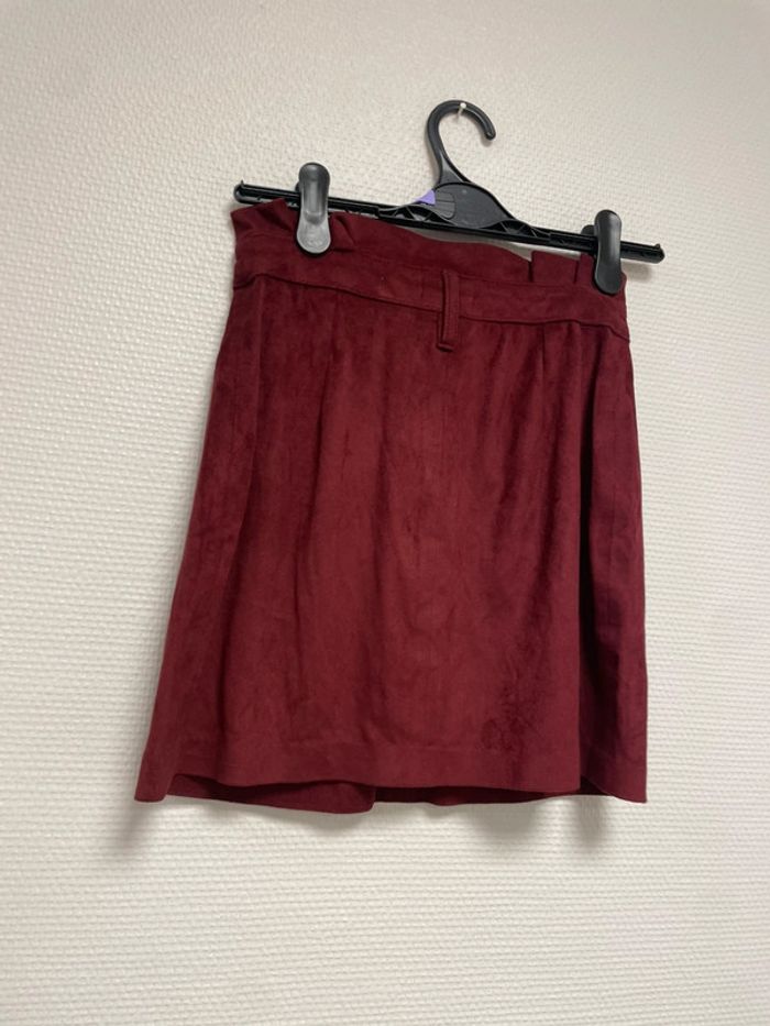 jupe bordeaux femme bershka - photo numéro 4