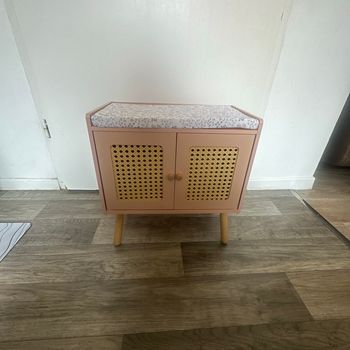 Table à langer cannage en bois