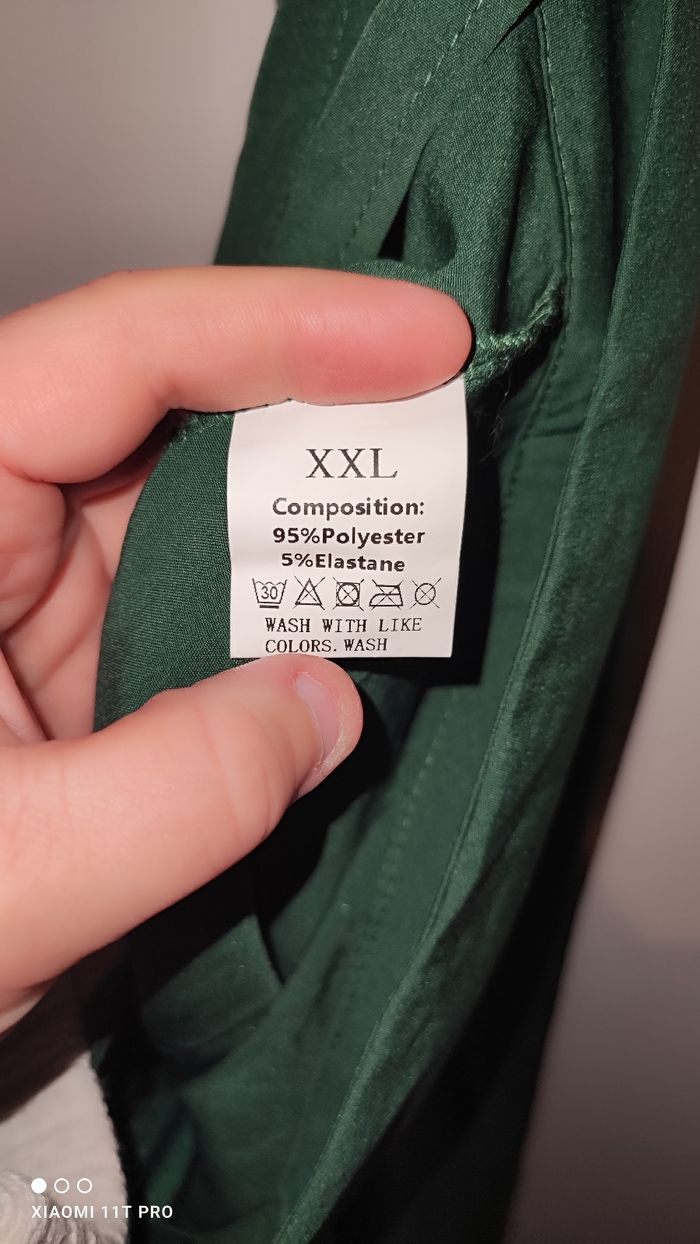 Pantalon vert émeraude, jambes très large, taille XXL,  comme neuf - photo numéro 4