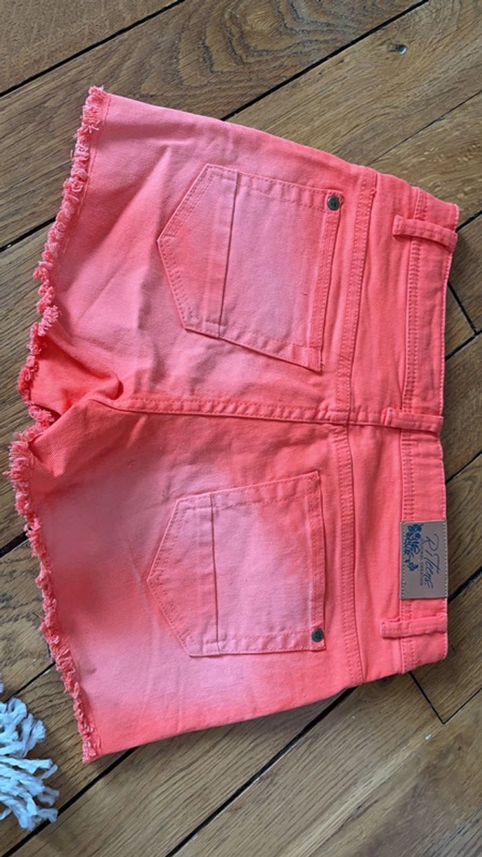 Short orange fluo tie and dye - photo numéro 2